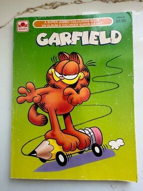 Vintage Garfield 1980s Coloring Book Golden Super Jumbo Colouring Book Unused